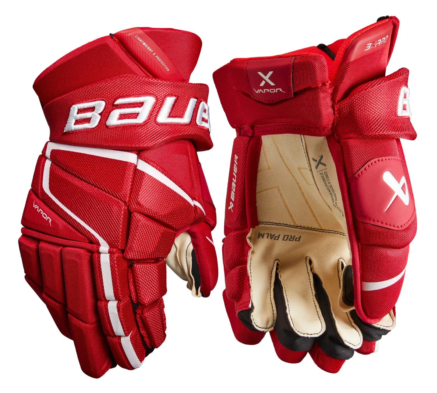 Bauer Vapor 3X Pro Senior Hockey Gloves Bauer Vapor 3X Pro Senior Hockey Gloves -Pro Hockey Supplies 3XPRO SR FRONT RED2