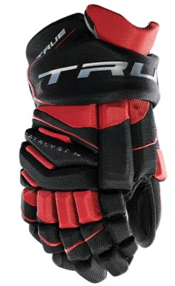 True Hockey True Catalyst 7X Junior Hockey Gloves -Pro Hockey Supplies CT7xGlove Black Red 1