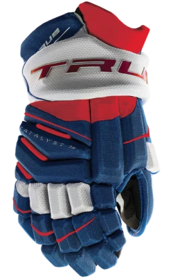 True Hockey True Catalyst 7X Junior Hockey Gloves -Pro Hockey Supplies CT7xGlove Red White Blue