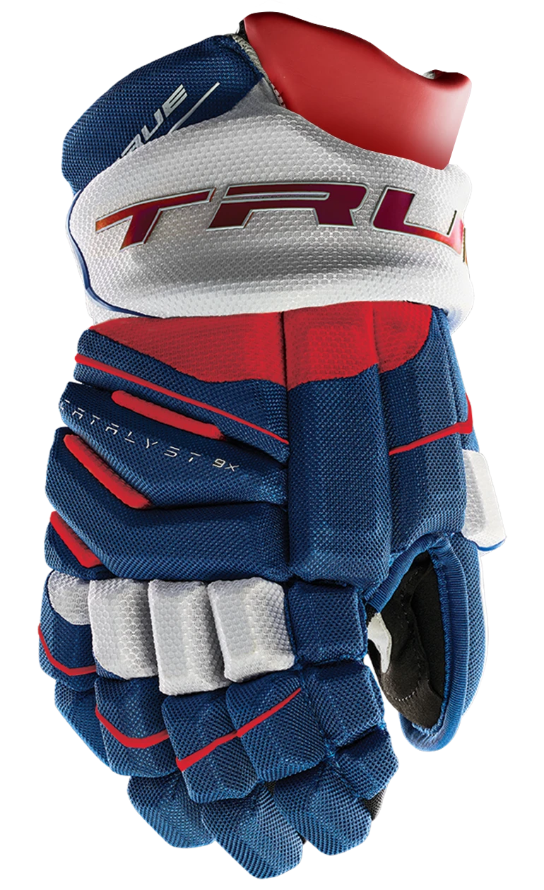 True Catalyst 9X Junior Hockey Gloves True Hockey True Catalyst 9X Junior Hockey Gloves -Pro Hockey Supplies CT9xGlove Red White Blue