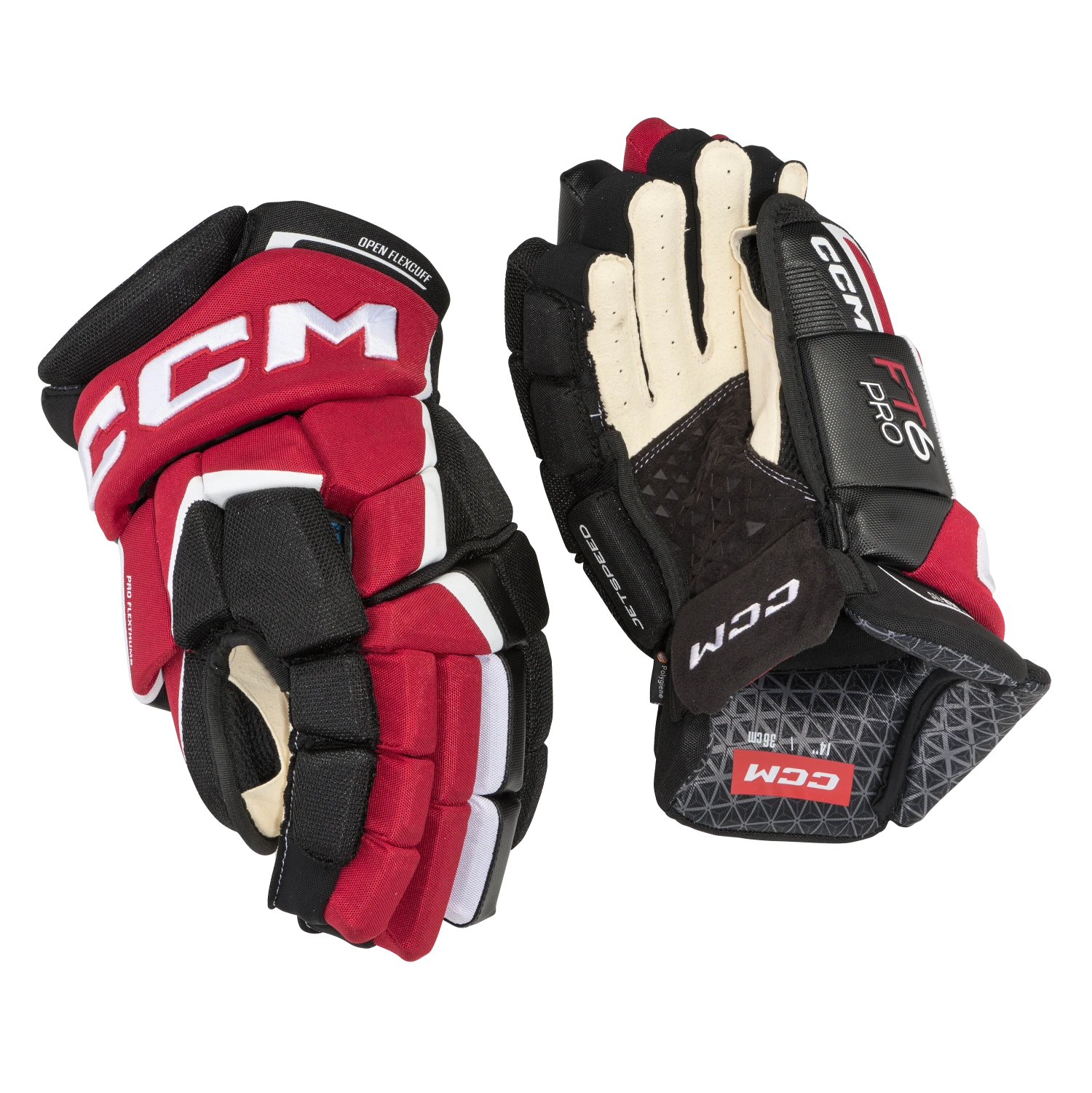 CCM JetSpeed FT6 Pro Junior Hockey Gloves CCM JetSpeed FT6 Pro Junior Hockey Gloves -Pro Hockey Supplies HGFT6PRO BKRW 03