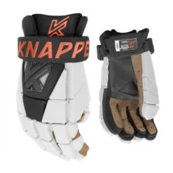 Knapper AK5 Ball Hockey Gloves -Pro Hockey Supplies Knapper Gants AK5 blanc noir corail 600x600 1